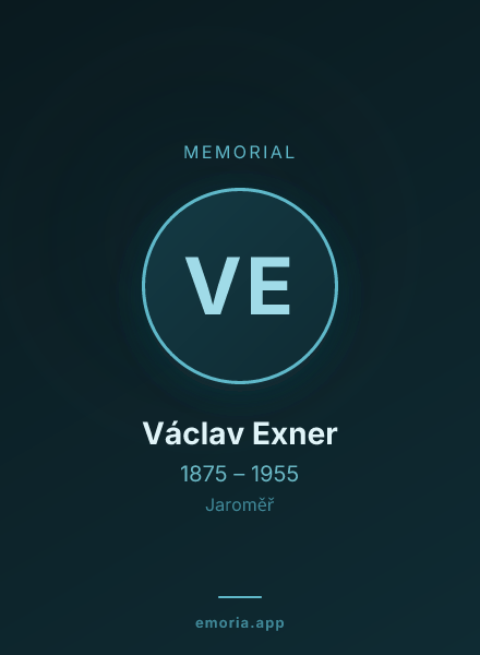 Memorial portrait of Václav Exner