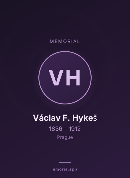 Memorial portrait of Václav F. Hykeš