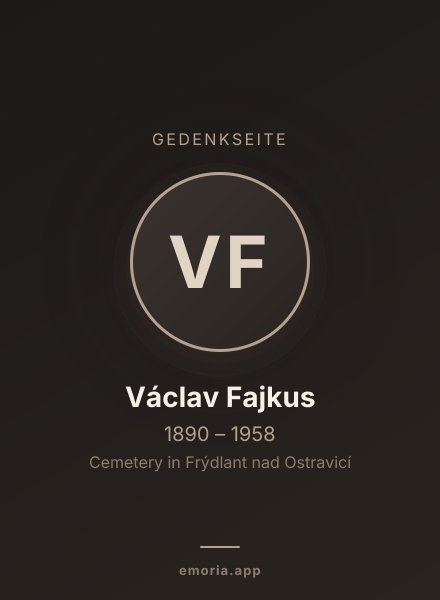 Gedenkportrait von Václav Fajkus