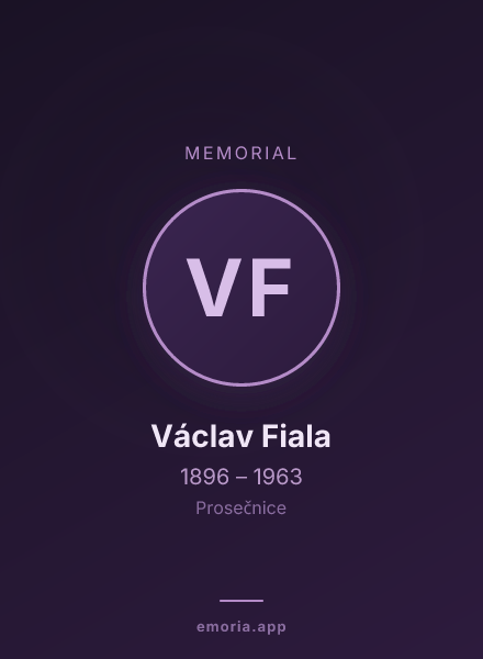 Memorial portrait of Václav Fiala