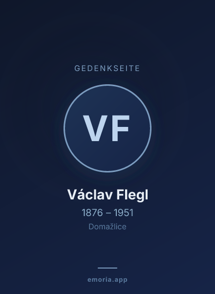 Gedenkportrait von Václav Flegl