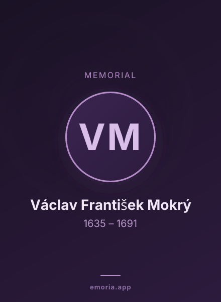 Memorial portrait of Václav František Mokrý