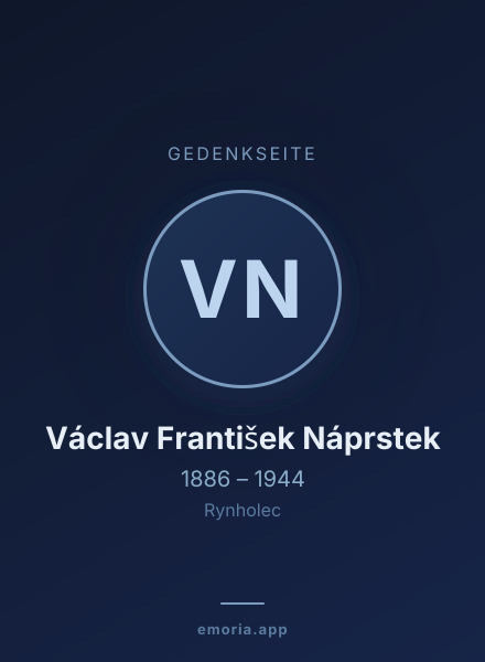 Gedenkportrait von Václav František Náprstek