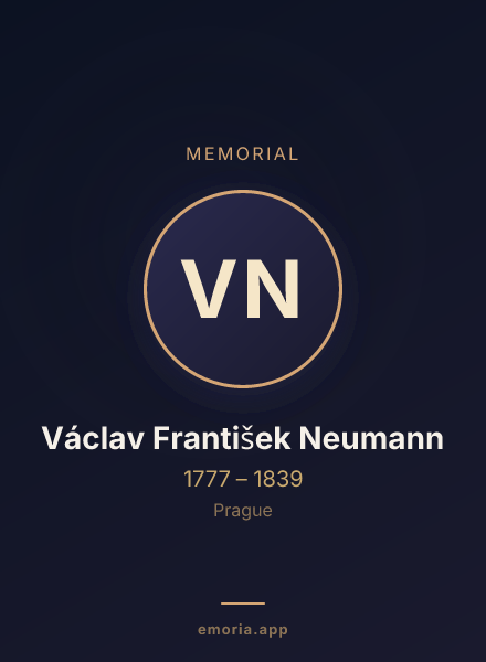 Memorial portrait of Václav František Neumann