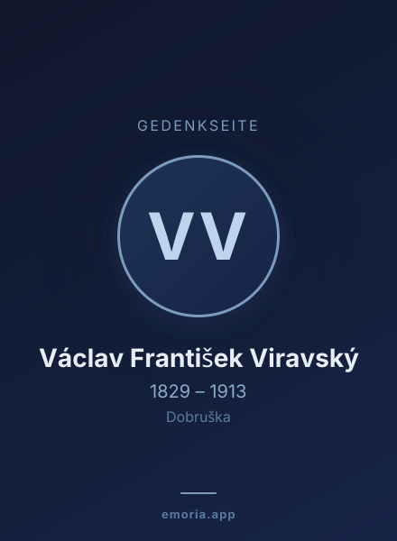 Gedenkportrait von Václav František Viravský