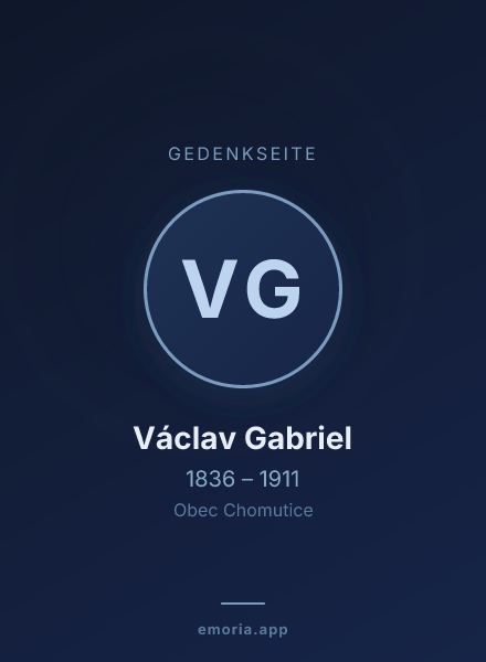 Gedenkportrait von Václav Gabriel