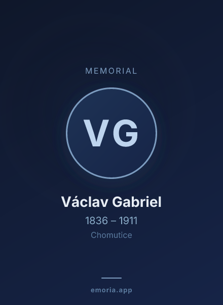 Memorial portrait of Václav Gabriel