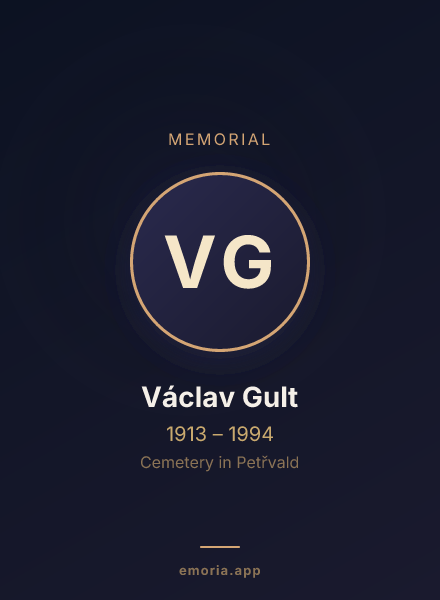 Memorial portrait of Václav Gult