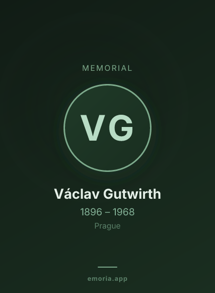 Memorial portrait of Václav Gutwirth