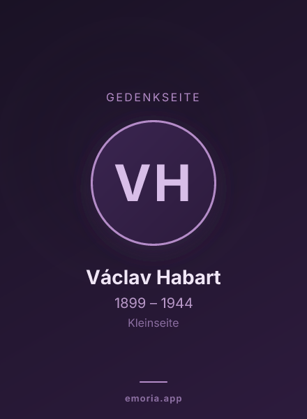 Gedenkportrait von Václav Habart