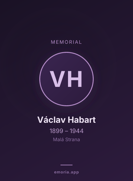 Memorial portrait of Václav Habart