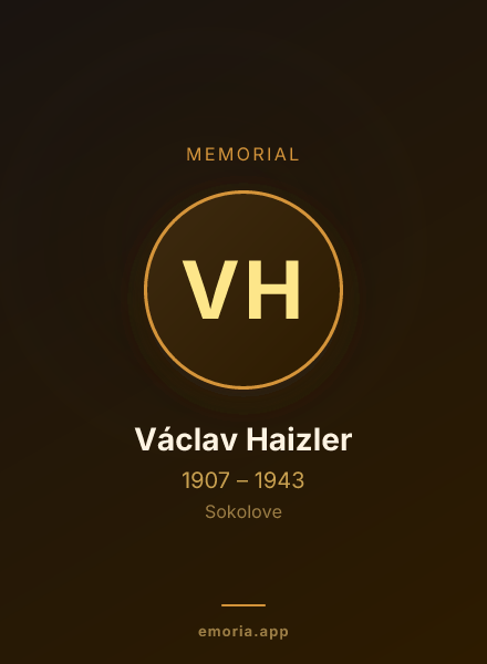 Memorial portrait of Václav Haizler