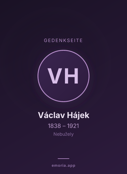 Gedenkportrait von Václav Hájek