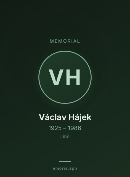Memorial portrait of Václav Hájek