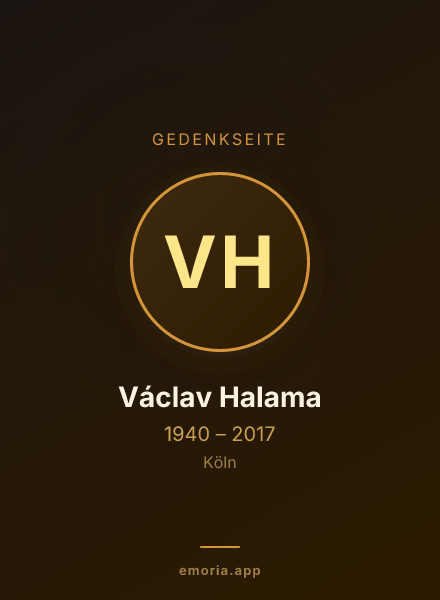 Gedenkportrait von Václav Halama