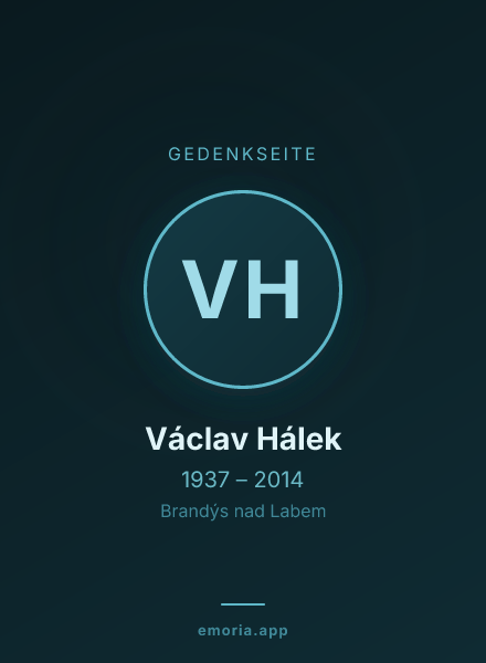 Gedenkportrait von Václav Hálek