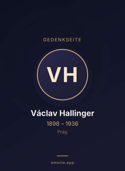 Gedenkportrait von Václav Hallinger