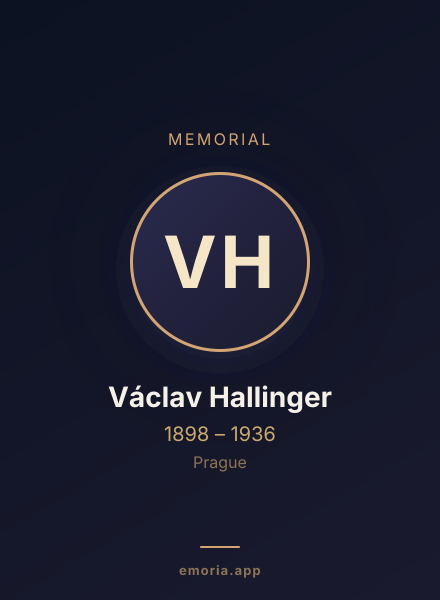 Memorial portrait of Václav Hallinger