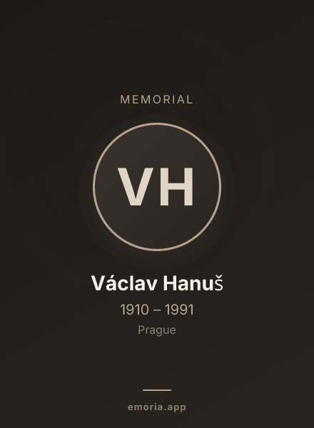 Memorial portrait of Václav Hanuš