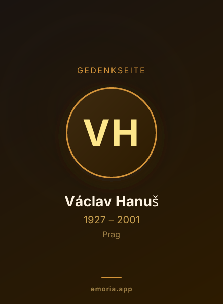 Gedenkportrait von Václav Hanuš