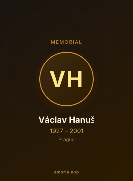Memorial portrait of Václav Hanuš