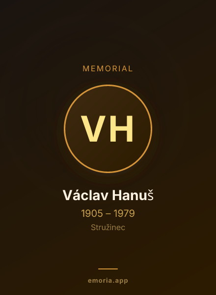Memorial portrait of Václav Hanuš