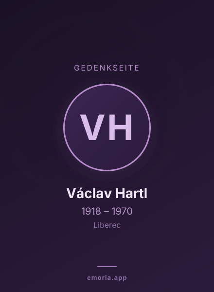 Gedenkportrait von Václav Hartl