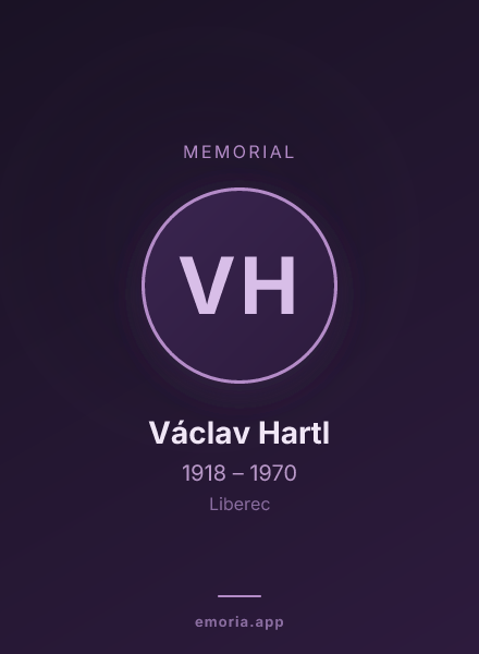 Memorial portrait of Václav Hartl