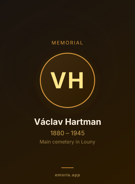 Memorial portrait of Václav Hartman