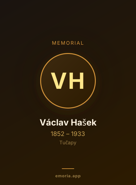 Memorial portrait of Václav Hašek