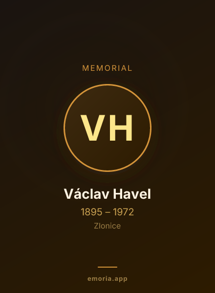 Memorial portrait of Václav Havel