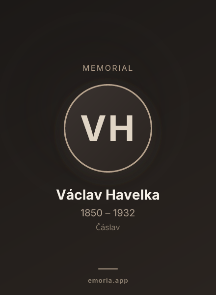 Memorial portrait of Václav Havelka