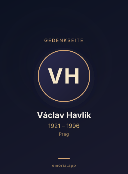 Gedenkportrait von Václav Havlík