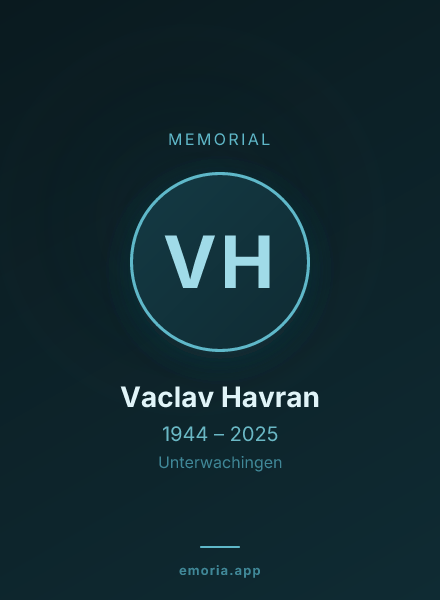 Memorial portrait of Vaclav Havran