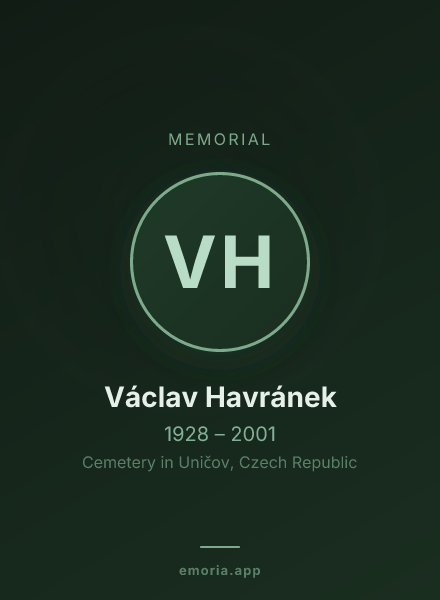 Memorial portrait of Václav Havránek
