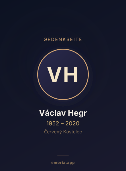 Gedenkportrait von Václav Hegr