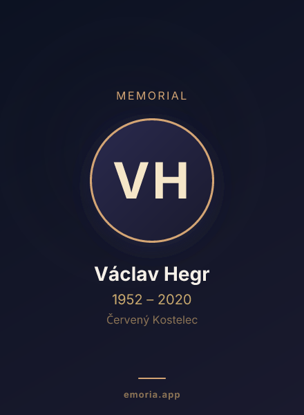 Memorial portrait of Václav Hegr