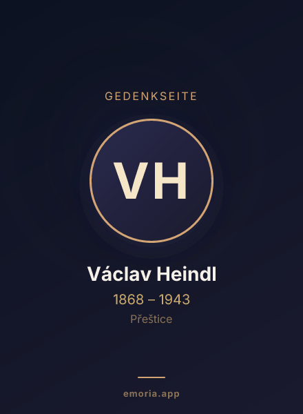 Gedenkportrait von Václav Heindl