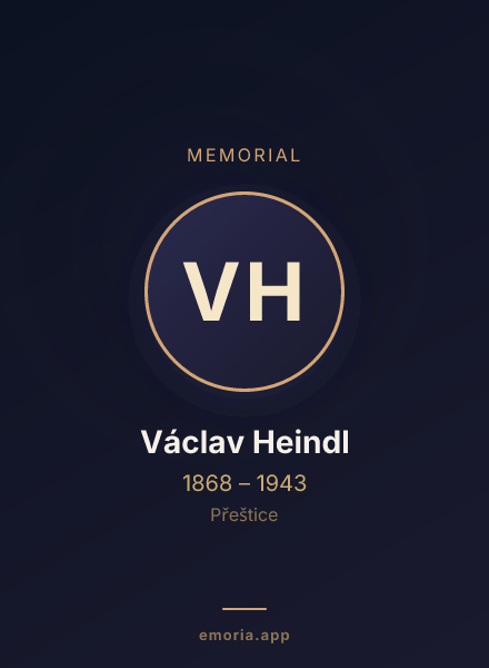 Memorial portrait of Václav Heindl