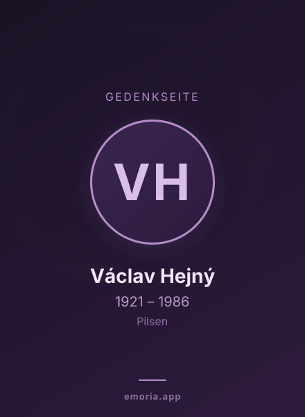 Gedenkportrait von Václav Hejný
