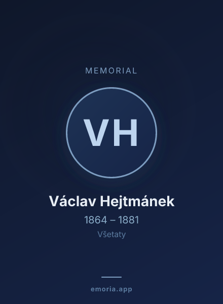 Memorial portrait of Václav Hejtmánek