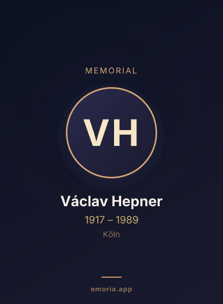 Memorial portrait of Václav Hepner