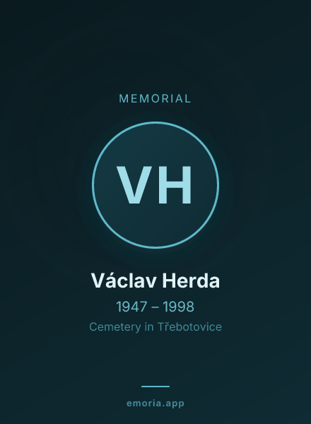 Memorial portrait of Václav Herda
