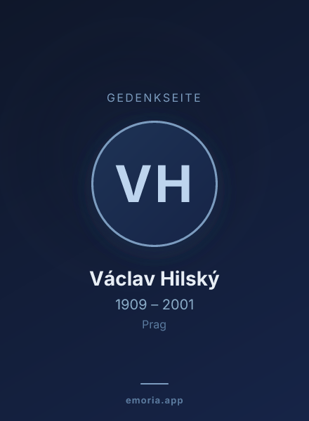 Gedenkportrait von Václav Hilský