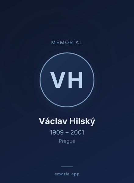 Memorial portrait of Václav Hilský