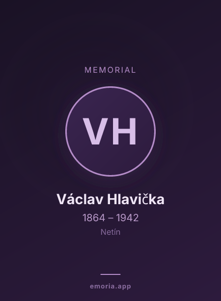 Memorial portrait of Václav Hlavička
