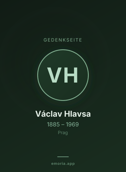 Gedenkportrait von Václav Hlavsa