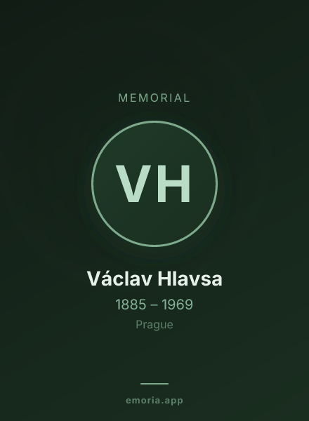 Memorial portrait of Václav Hlavsa