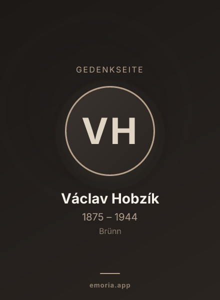 Gedenkportrait von Václav Hobzík