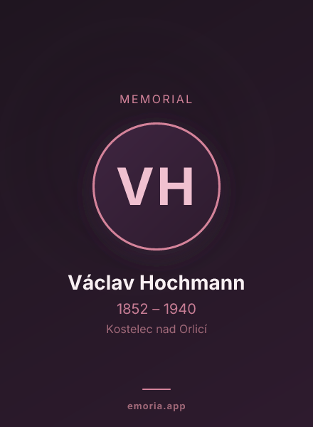 Memorial portrait of Václav Hochmann